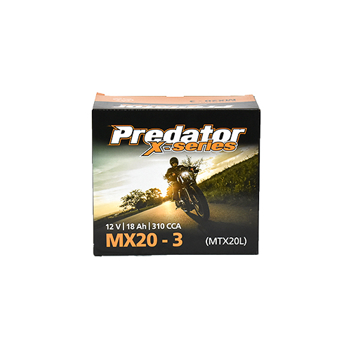 MX20-3 Predator X Series Motorcycle Battery