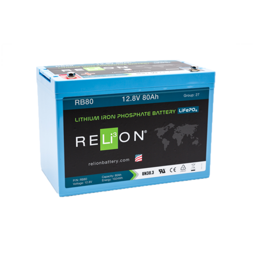 RELiON 12V 80A LiFePO4 Lithium - RB80