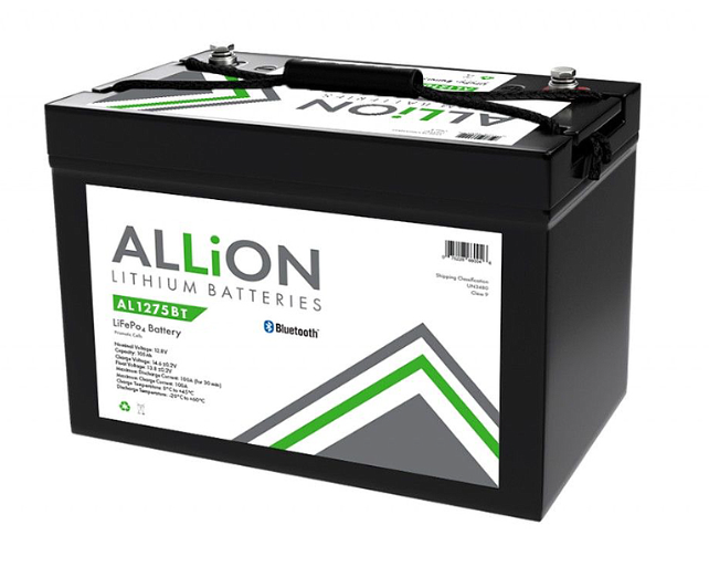 Lithium 75Ah 12V LiFePo4 ALLiON Battery - AL1275BT