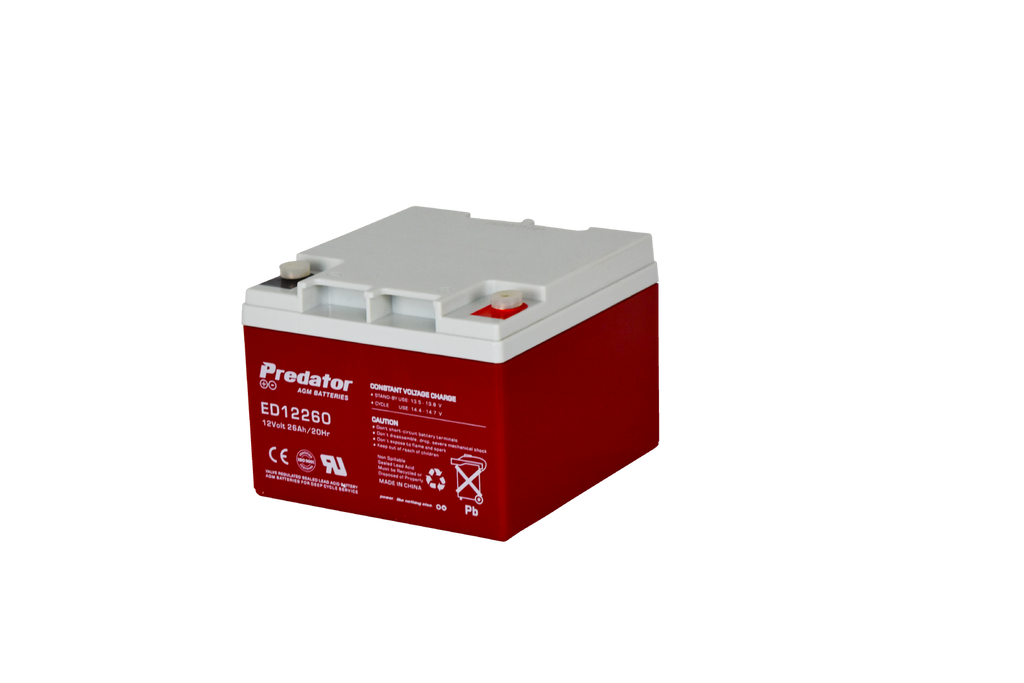 Predator 12V 26Ah AGM Deep Cycle ED12260
