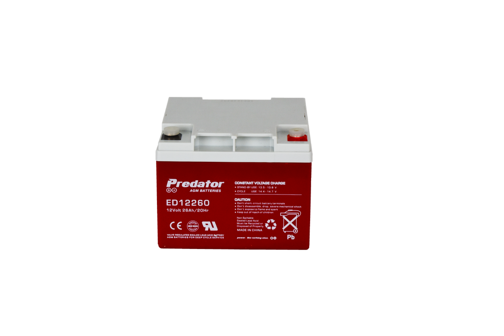 Predator 12V 26Ah AGM Deep Cycle ED12260