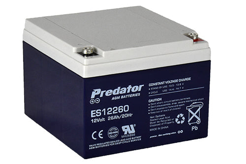 Predator ES12260 12V 26Ah AGM General Purpose