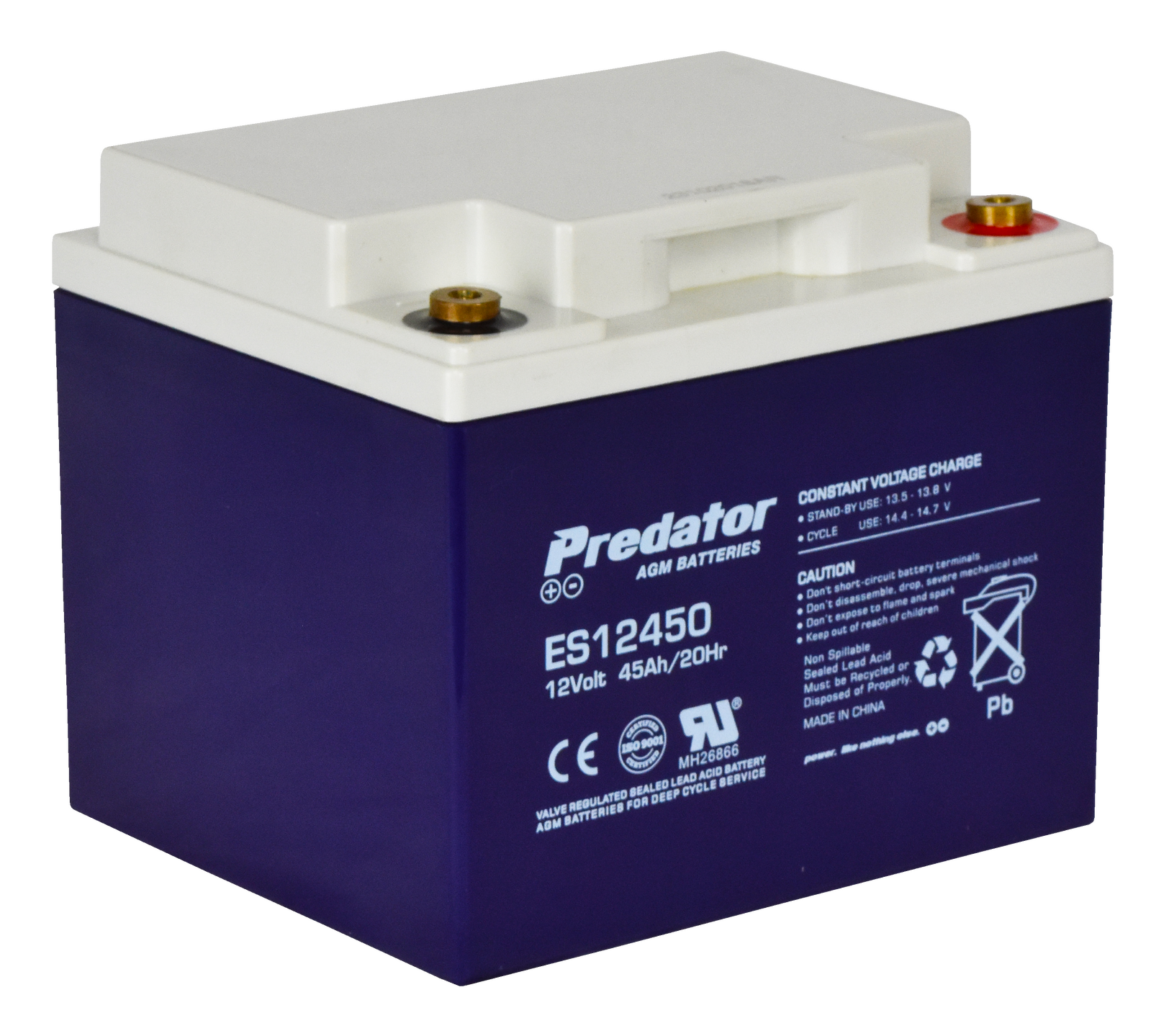 Predator ES12450 12V 45Ah AGM General Purpose