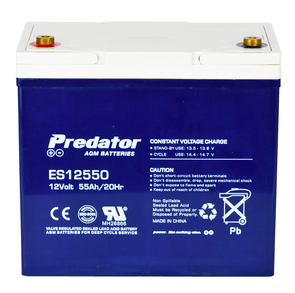 Predator ES12550 12V 55Ah AGM General Purpose
