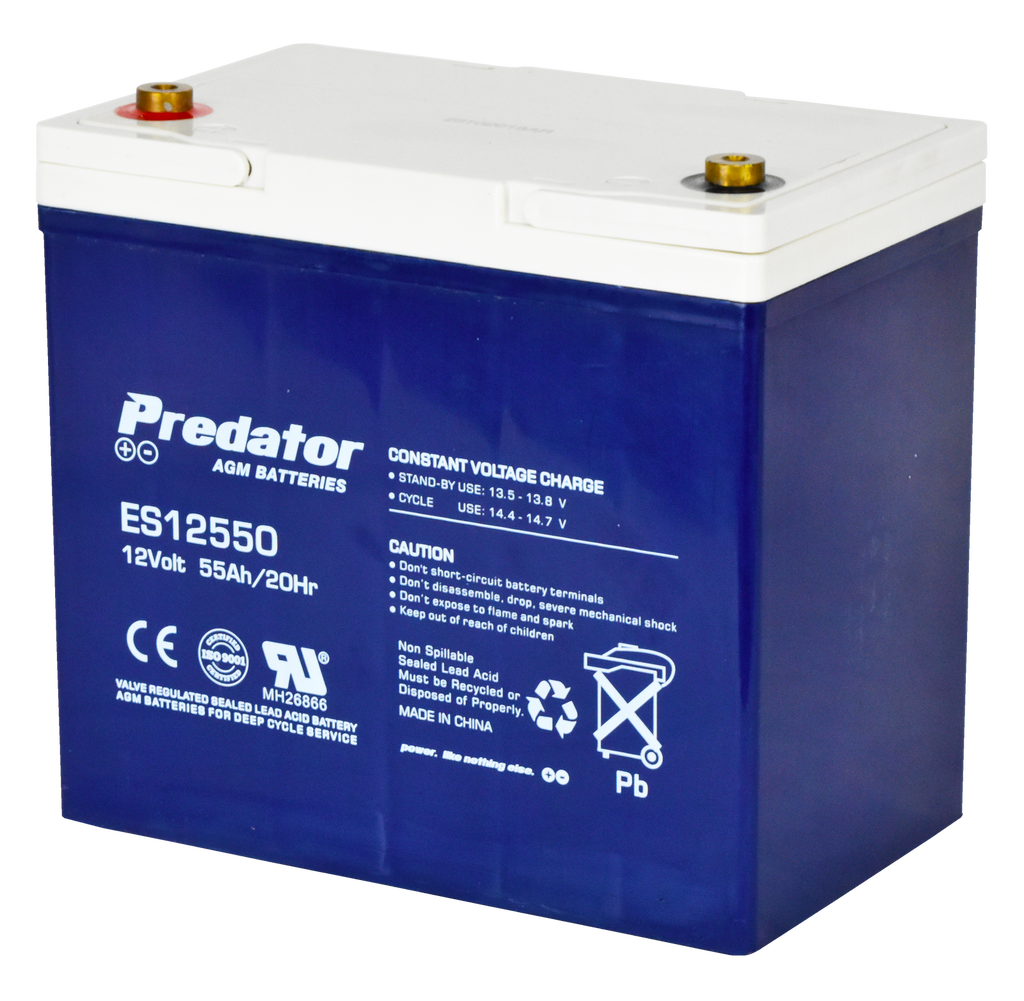 Predator ES12550 12V 55Ah AGM General Purpose