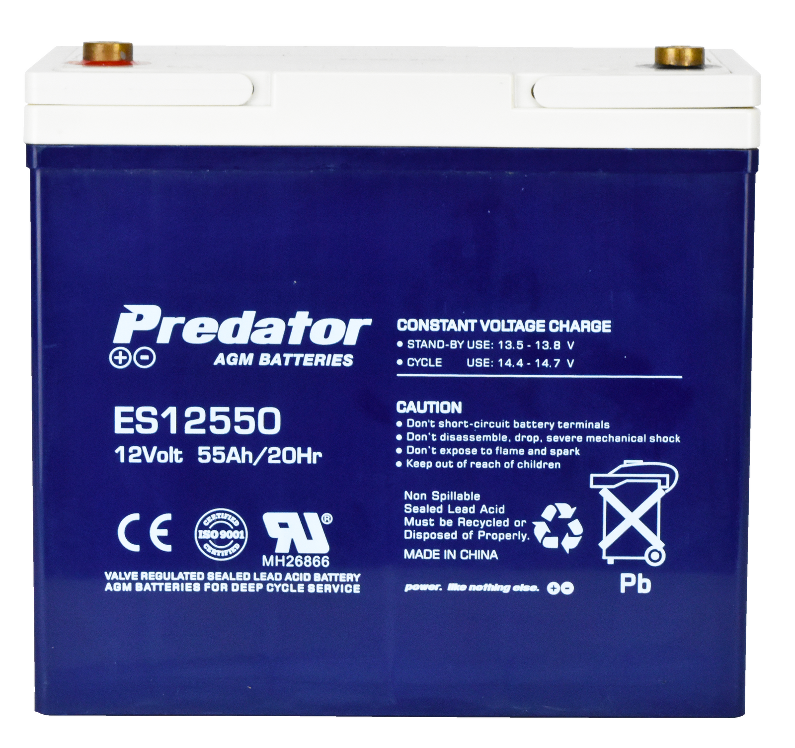Predator ES12550 12V 55Ah AGM General Purpose