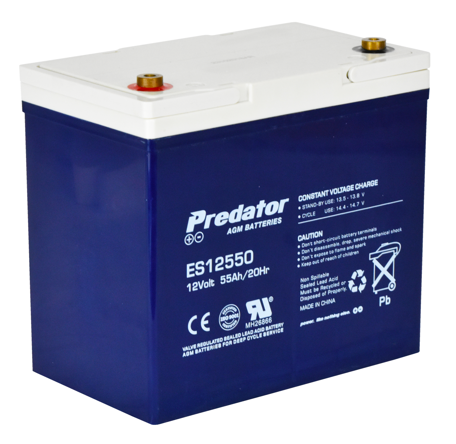 Predator ES12550 12V 55Ah AGM General Purpose