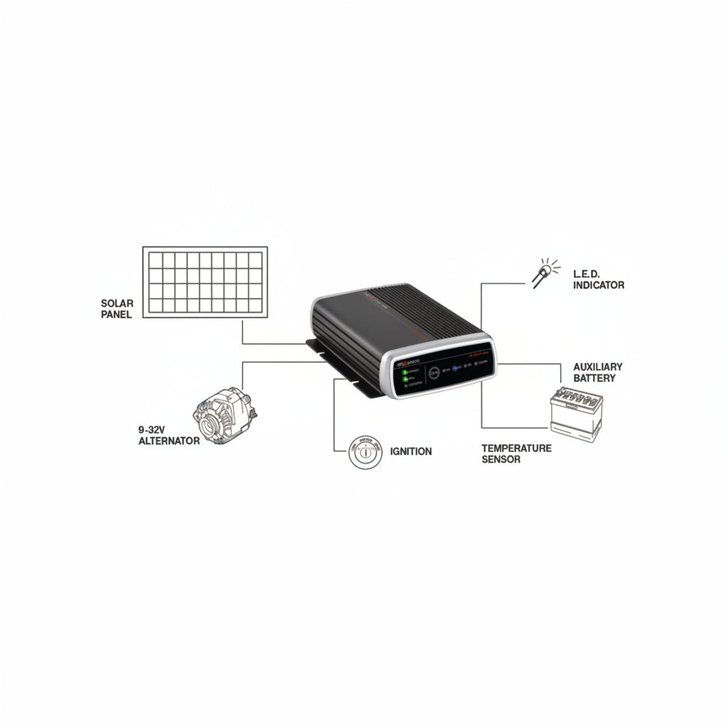 12-24v 25a DC Battery Charger With Solar