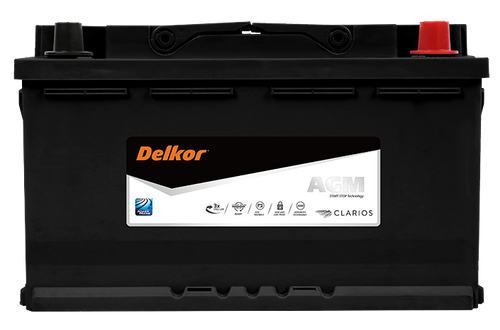 Delkor LN4 AGM Stop-Start Battery LN4580901080 DIN77H