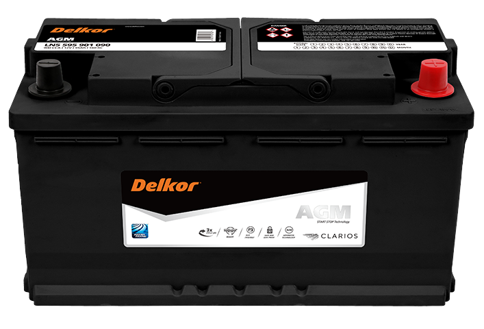 Delkor LN5 AGM Stop-Start Battery LN5595901090 DIN88H