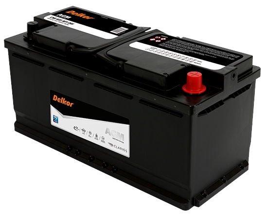 Delkor LN6 AGM Stop-Start Battery LN6605901095 DIN100