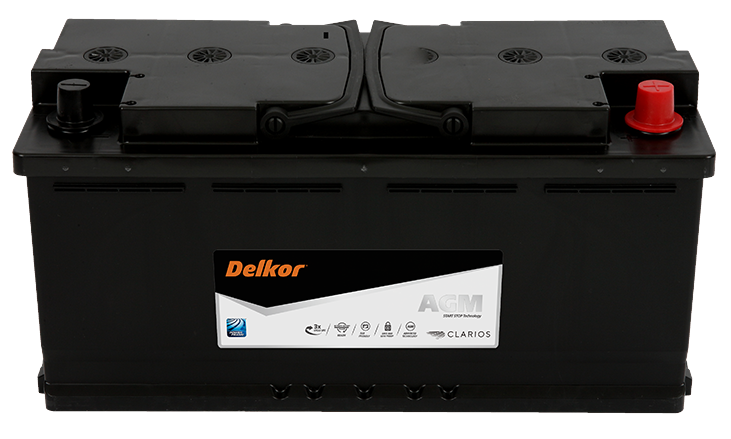 Delkor LN6 AGM Stop-Start Battery LN6605901095 DIN100