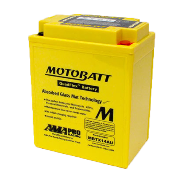 Motobatt Motorcycle Battery MBTX14AU