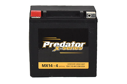 MX14-4 Predator X Series Motorcycle Battery
