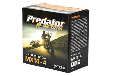 MX14-4 Predator X Series Motorcycle Battery