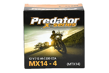 MX14-4 Predator X Series Motorcycle Battery