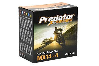 MX14-4 Predator X Series Motorcycle Battery