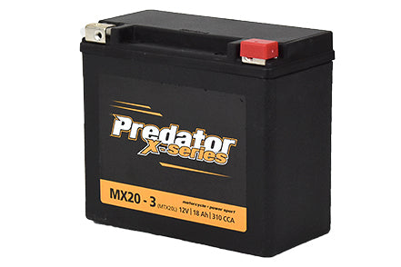 MX20-3 Predator X Series Motorcycle Battery