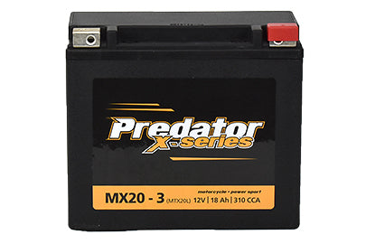 MX20-3 Predator X Series Motorcycle Battery
