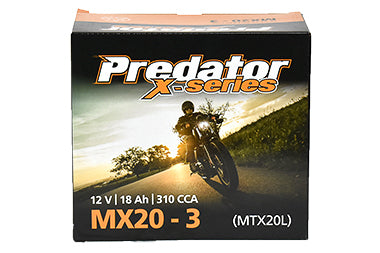 MX20-3 Predator X Series Motorcycle Battery
