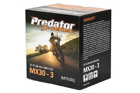 MX30-3 Predator X Series Motorcycle Battery