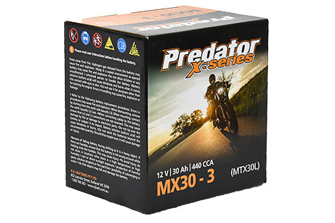 MX30-3 Predator X Series Motorcycle Battery