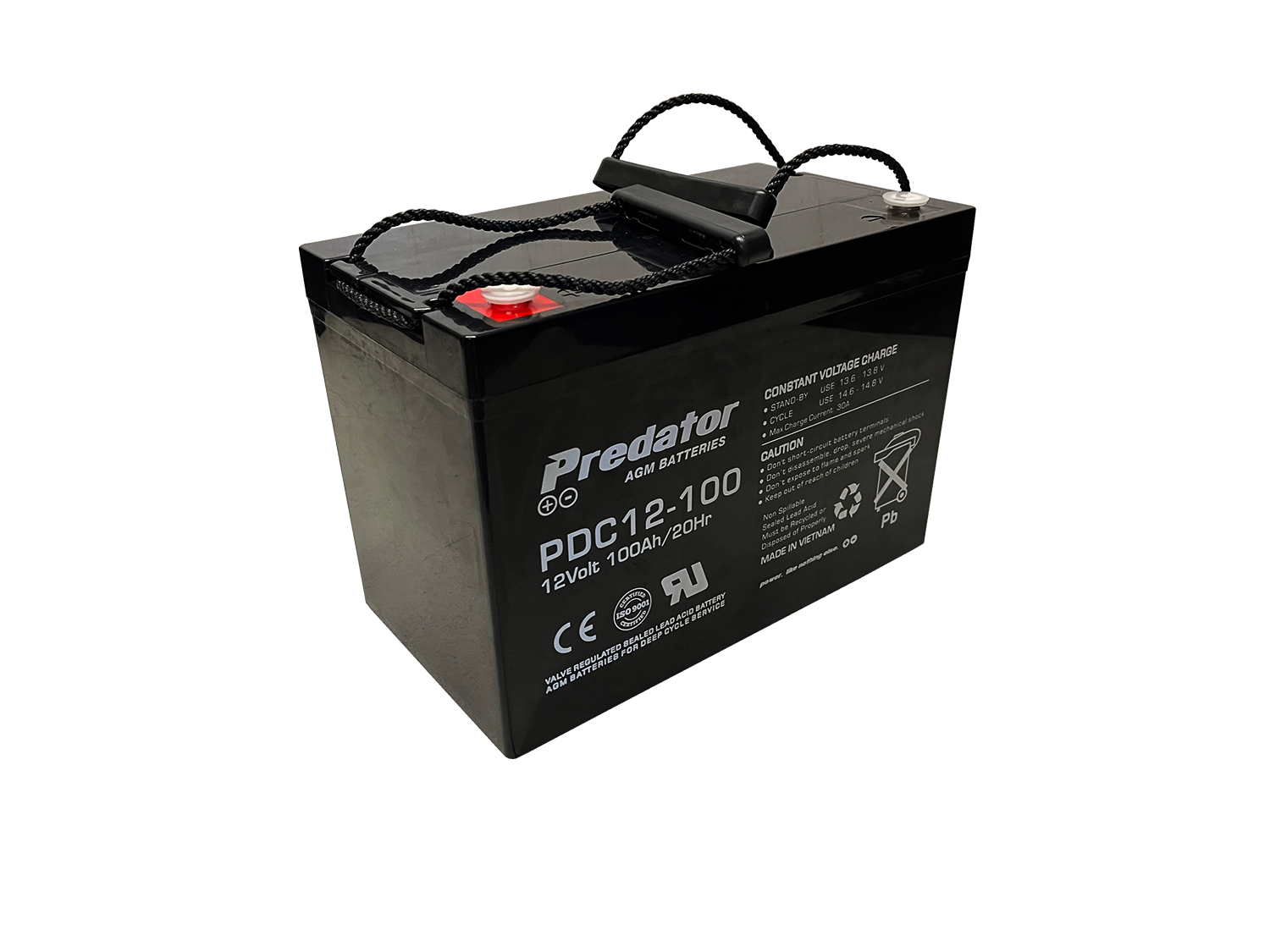 100Ah AGM Predator Deep Cycle Battery - PDC12-100