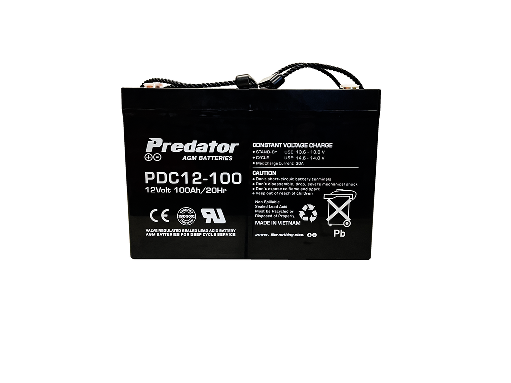 100Ah AGM Predator Deep Cycle Battery - PDC12-100
