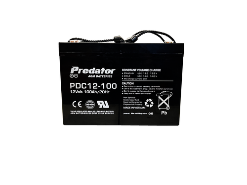 100Ah AGM Predator Deep Cycle Battery - PDC12-100