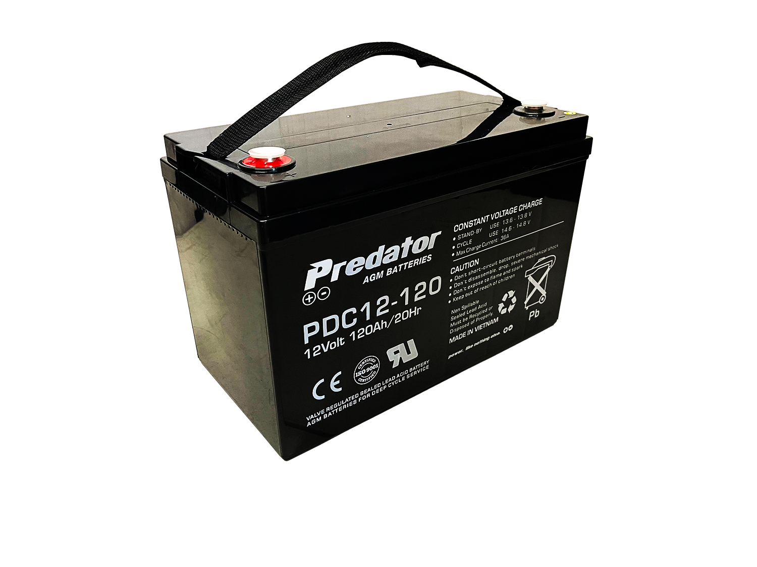 120Ah AGM Predator Deep Cycle Battery - PDC12-120