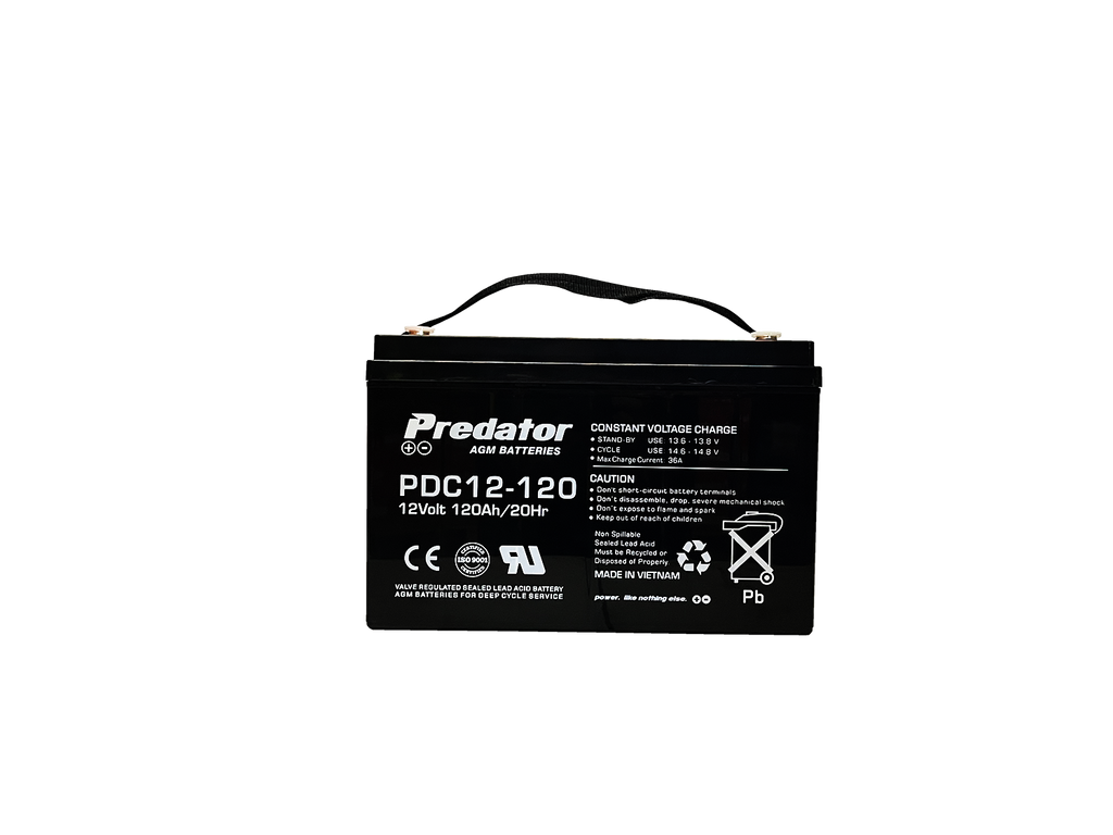 120Ah AGM Predator Deep Cycle Battery - PDC12-120