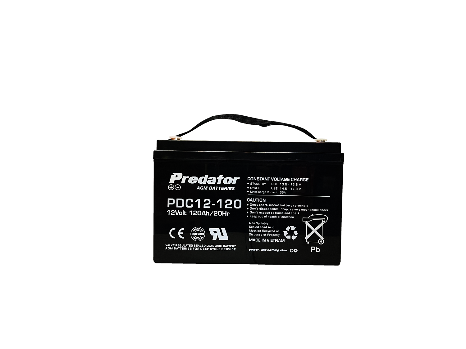120Ah AGM Predator Deep Cycle Battery - PDC12-120