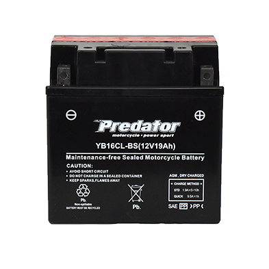 YT16CLB 12V Predator Motorcycle Battery