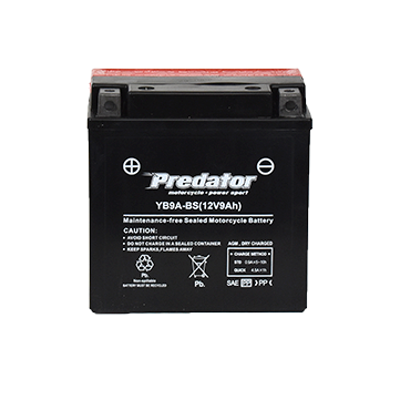 YB9A-BS 12V Predator Motorcycle Battery