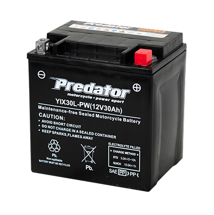 YIX30L-PW 12V Predator Motorcycle Battery
