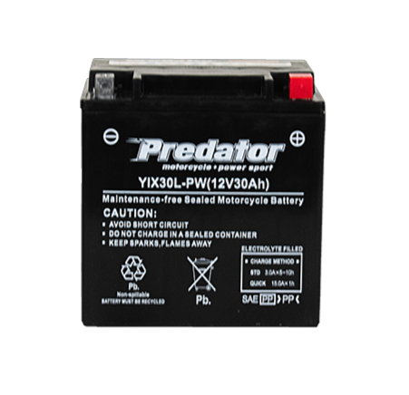 YIX30L-PW 12V Predator Motorcycle Battery