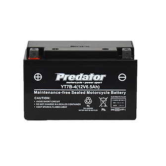 YT7B-4 12V Sealed Predator Motorcycle Battery