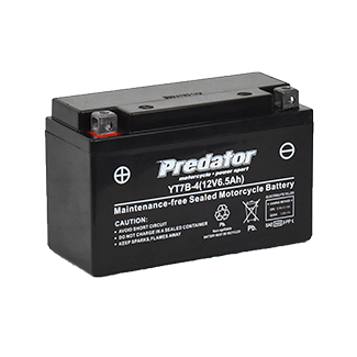 YT7B-4 12V Sealed Predator Motorcycle Battery