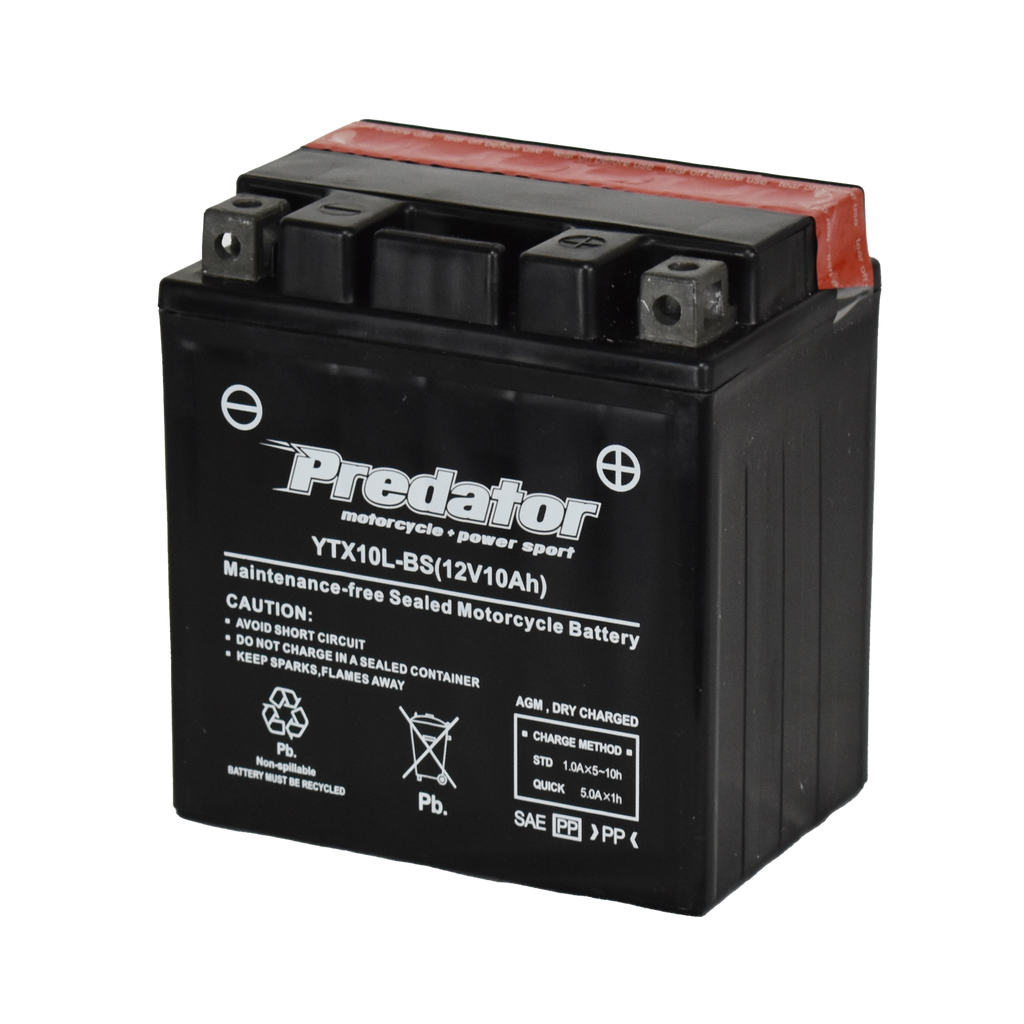 YTX10L-BS 12V Predator Motorcycle Battery