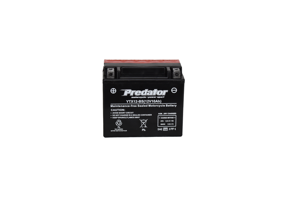 YTX12-BS 12V Predator Motorcycle Battery