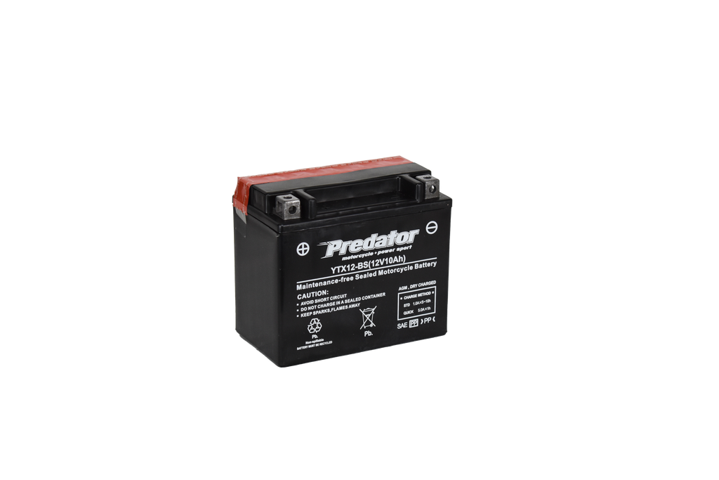 YTX12-BS 12V Predator Motorcycle Battery