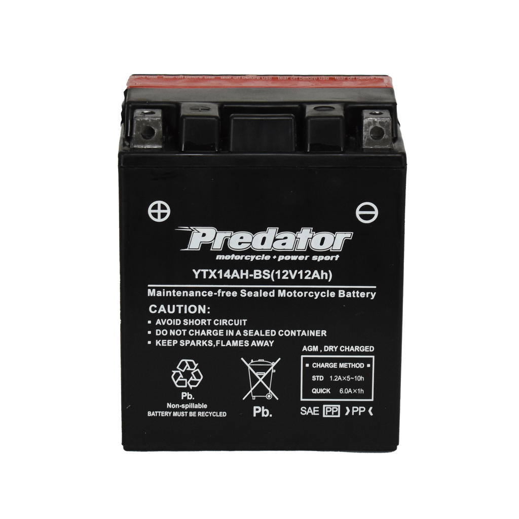 YTX14AH-BS 12V Predator Motorcycle Battery