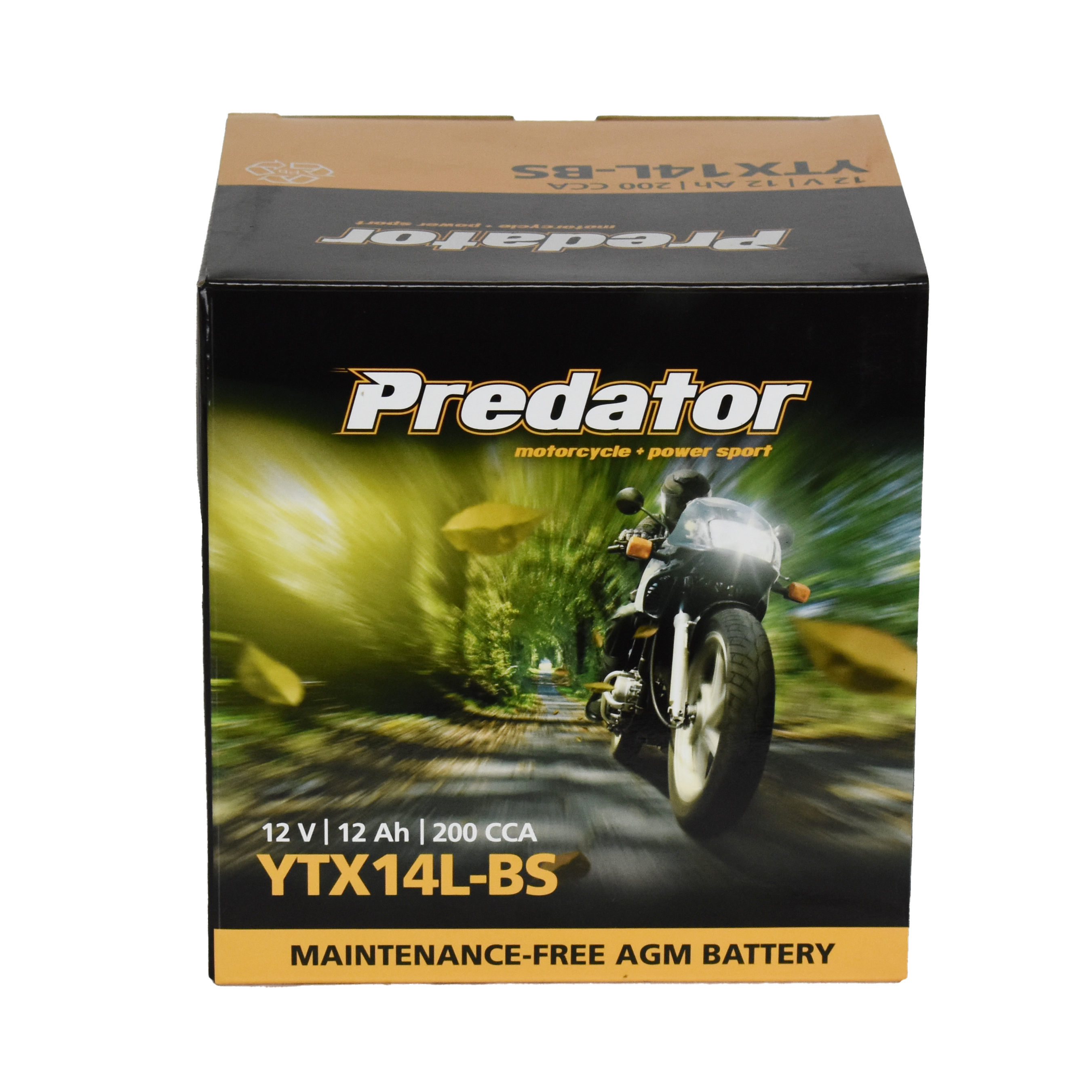 YTX14L-BS 12V Predator Motorcycle Battery
