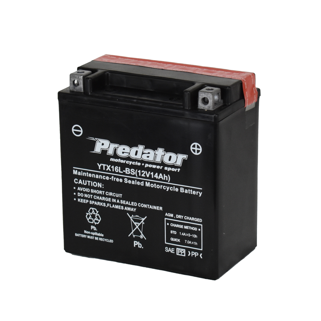 YTX16L-BS 12V Predator Motorcycle Battery