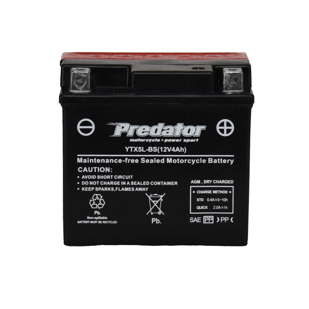 YTX5L-BS 12V Predator Motorcycle Battery