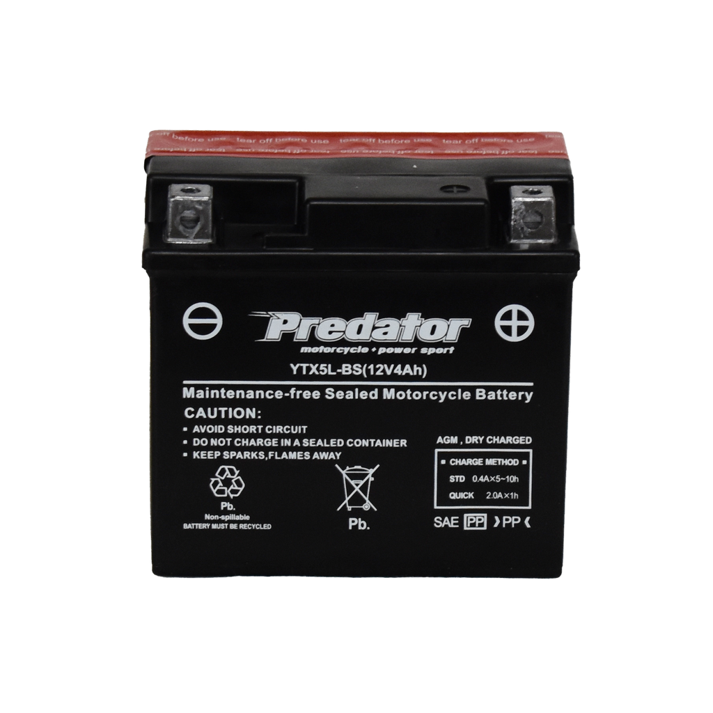 YTX5L-BS 12V Predator Motorcycle Battery