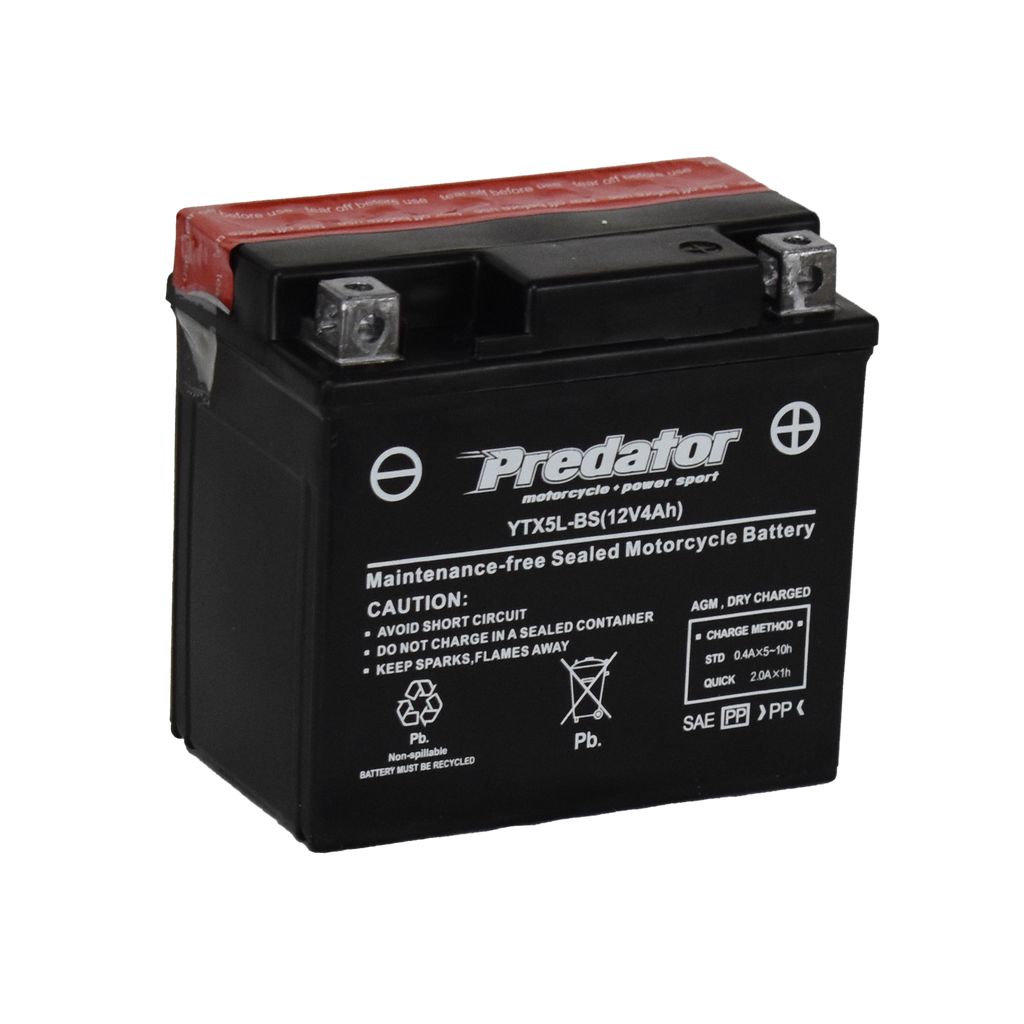 YTX5L-BS 12V Predator Motorcycle Battery