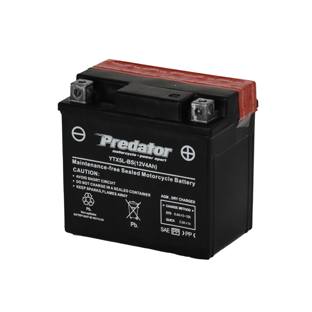 YTX5L-BS 12V Predator Motorcycle Battery