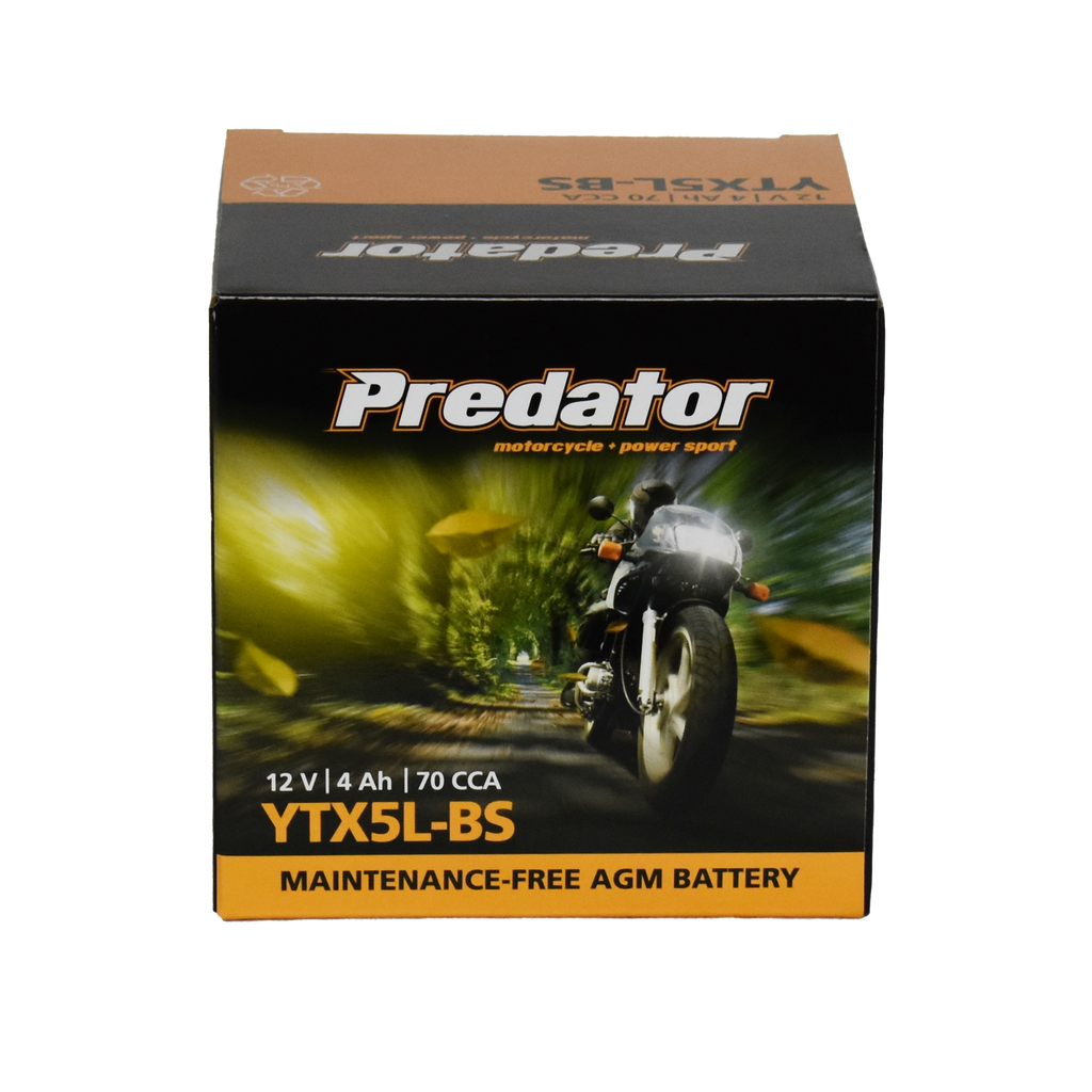 YTX5L-BS 12V Predator Motorcycle Battery