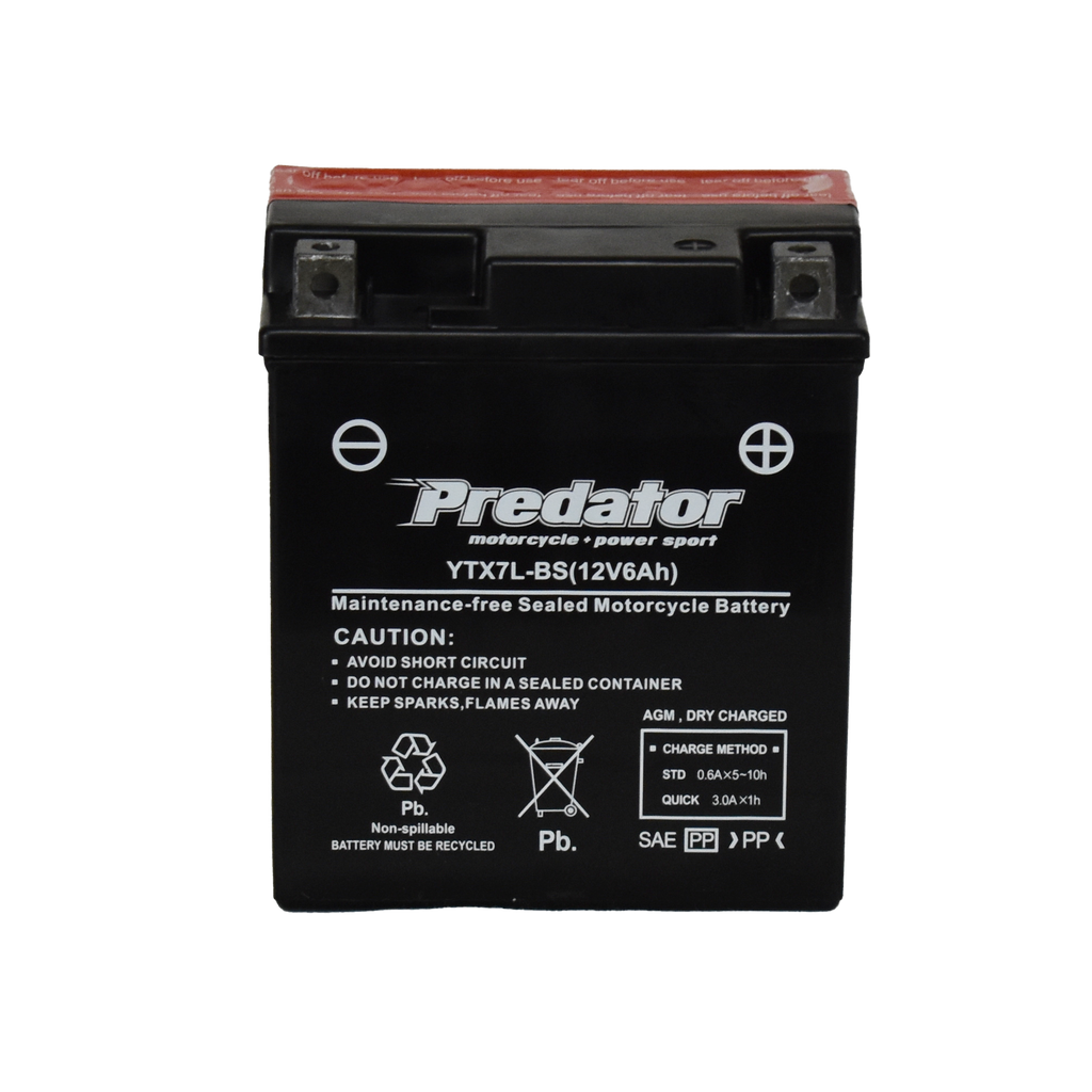 YTX7L-BS 12V Predator Motorcycle Battery